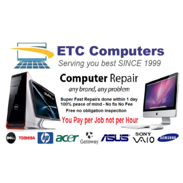 ETC Faulty Laptop repair no Power or No display