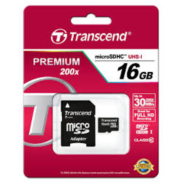 Transcend  16GB microSDHC Card with Adaptor 