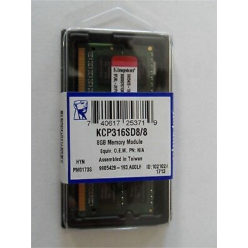 Kingston KCP316SD8/8 8GB DDR3 1600MHz Non ECC 1.5