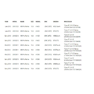 Apple Original 256gb SSD SATA for A1425