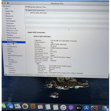 Apple Genuine 128GB EMC 3196 SSD 656-0066A