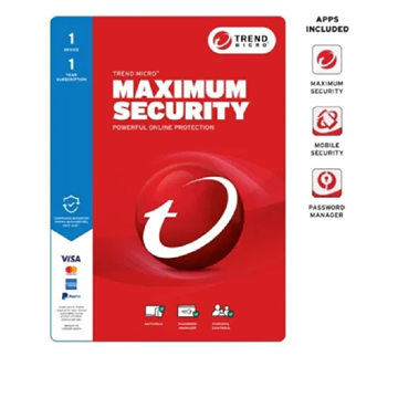 Trend Micro Maximum Security 1 Device 1 Year Subscri