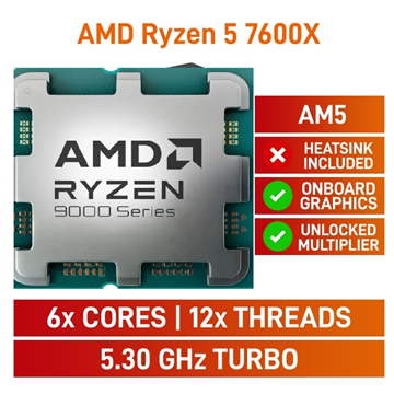 AMD Ryzen 5 7600X 6 Core 12 Thread 38M OEM