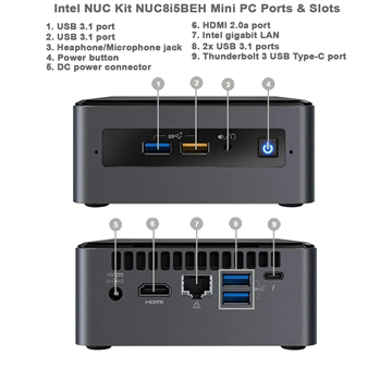 Intel NUC NUC8I5BEH Mini PC Core i5 16G 256GB 