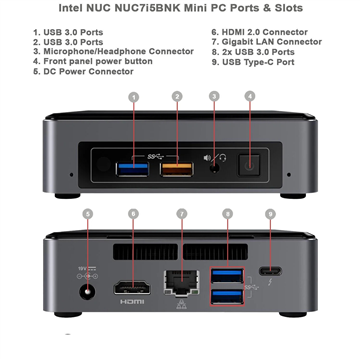 Intel NUC NUC7i5BNK Mini PC Core i5 8GB 512GB 