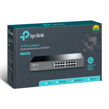 TP-Link  TL-SG1016D 16-port GB Rackmount Switch 