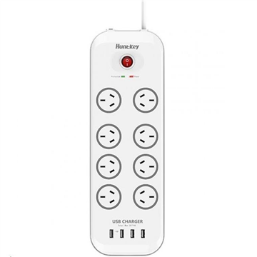 Huntkey 8 ways Surge Powerboard with 4xUSB Ports