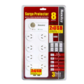 Huntkey 8 Outlet Surge Protected Powerboard with Dual 5V 2.1A USB Ports