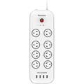 Huntkey SAC807 8 Outlet Surge Protected Powerboard with 4 USB Charging Ports Output:5V, 4A, total 10W