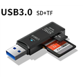 Generic USB 3.0 SD TF Memory Card Reader Black Color