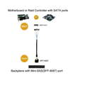 Generic Reverse Mini-SAS SFF-8087 to 4 SATA Cable 50cm