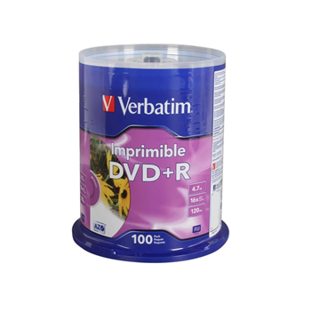 Verbatim 95145 16X DVD+R 100 Pack 4.7GB White 