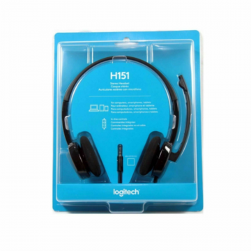 Logitech H151 Single Pin  On-Ear Stereo Headset -