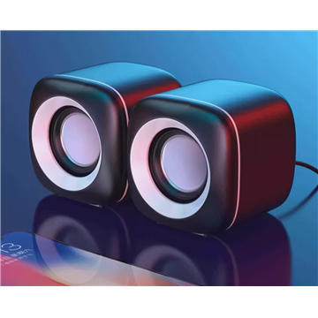 Generic Mini Desktop Speakers Black USB-Powered 
