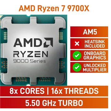 AMD Ryzen 7 9700X 8 Core 16 Thread 40M Cache
