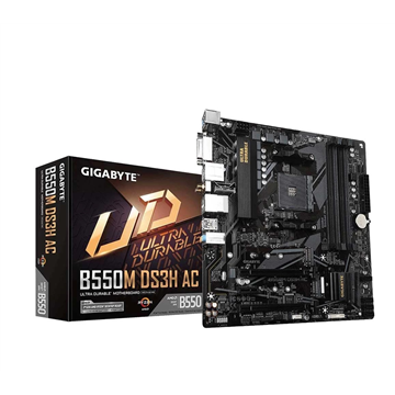 Gigabyte B550M DS3H AC MicroATX MB for AMD Ryzen 