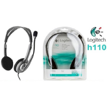 Logitech H110 Stereo Headset Colour coded 3.5mm p