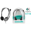 Logitech H110 Stereo Headset Colour coded 3.5mm plugs Versatile design Noise-Canceling microphone